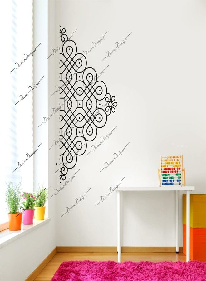 DivineDesigns ملصق فني ذاتي اللصق بتصميم نصف ماندالا من ديفاين ديزاينز للمنزل - Image 2